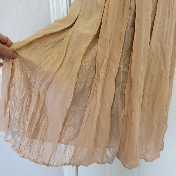 NWT Kut From The Kloth Sequin Iridescent Crinkle Cocktail Dress Blush Size S - Picture 4 of 13